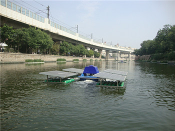 太阳能曝气机在河道治理中的应用 太阳能曝气机在河道治理中的应用