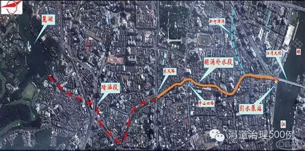 东濠涌全河段卫星航拍图 东濠涌全河段卫星航拍图
