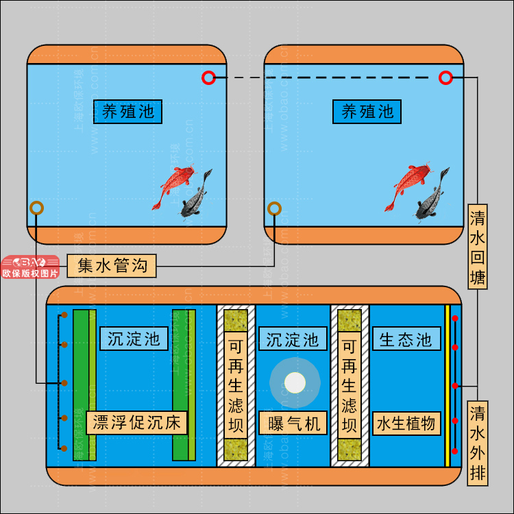 渔业尾水治理措施-欧保加强型三池两坝净水工艺